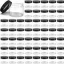 50 Pieces 4oz Plastic Jars with Lids Clear Round Cosmetic Container Empty Storage Jars for Makeup,Jewelry,Samples,Travel Storage