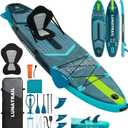 11'34" Extra Long/Extra Wide Premium Inflatable Stand Up Paddle Board (SUP) Portable & Lightweight for Yoga, Surfing, Family Fun | Complete Kit with Paddle, Pump, Bag | Durable Design