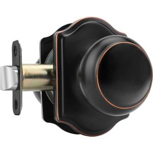 Haidms Oil Rubbed Bronze Closet Door Knobs Interior, Passage Interior Door knobs, Bronze Indoor Closet Doorknobs for Closet or Hall (1 Pack)