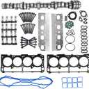 5.7L V8 MDS Hemi Camshaft and Lifters Set With Engine Head Gaskets kit, Compatible with 2009-2022 Chrysler Jeep Commander Grand Cherokee Dodge Durango, Replaces# 53021720AB 53022372AA