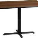 Flash Furniture 30'' x 42'' Rectangular Walnut Laminate Table Top with 23.5'' x 29.5'' Table Height Base