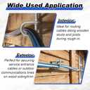 Box of 100 5/8 Inch Nail On Drive Rings Heavy Duty Galvanized Steel Cable Management Rings for Low Voltage Cable Commercial Residential Wood Construction Electrical Wire, Corrosion Resistant