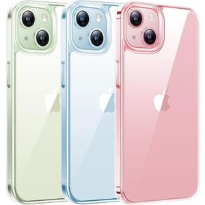 TORRAS Diamond Clear Designed for iPhone 15 Case [Never Yellowing] [Military Grade Anti-Drop] Hard PC Back Flexible Shockproof Protective Slim Thin Phone Case for iPhone 15 Case 6.1 inch, Clear