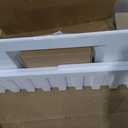 wonline 36" Wall Mounted Bathroom Vanity Set Two Drawers Storage Cabinet with Ceramic Vessel Sink Combo Chrome Faucet White