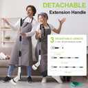 WKY-Electric Spin Scrubber - Upgraded 10-in-1 IPX7 Waterproof Shower Scrubber, Retractable Handle & 2-Speed for Toilet, Bathroom, Bathtub, Tile Floors (Black&white)