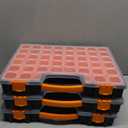 EMENTOL 3PCS Multi-Purpose Portable Organizer Box Set with 72-Removable Compartments, 3 Pieces Professional Boxes with Dimension 16.2"L*13"W*2.3"H