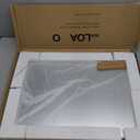 LOAAO 22x30 Inch White Metal Framed Bathroom Mirror for Wall, White Bathroom Vanity Mirror Farmhouse, Large Rounded Rectangle Mirror, Anti-Rust, Hangs Horizontally or Vertically