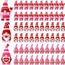 60 Pcs Valentine's Day mini Gnomes Figurines Tiny Dwarf Statue Gifts for Anniversary Wedding Party Favors Valentine Tiered Tray Table Display Cake Decor Hide and Seek