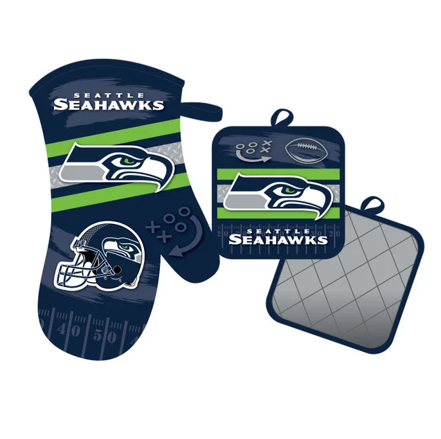 Seattle Seahawks Oven Mitt and Pot Holder Set