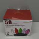 Minetom Vintage C9 LED Christmas Lights Outdoor Multicolor, 50 Feet C9 String Lights for Christmas Tree Roofline Holiday Party Indoor Outdoor Garden Patio Backyard Cafe Xmas Decoration, Green Wire