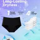 Period Underwear for Women Heavy Flow, Absorbency LeakProof Postpartum Underwear Period Panties Women Menstrual Briefs (L)