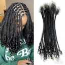 8 Inch Loc extensions Human Hair with Curly Ends 100% Real Human Hair 0.4cm Width 30 Strands per pack Full Handmade Dreadlock Extensions Can be dyed and bleached