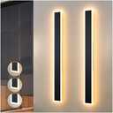 2 Pcs Modern Outdoor Wall Lights 31.5inch Dimmable 3000K-6000K with Remote Control Waterproof IP65 Exterior Long Wall Sconce for House Garage Patio