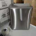 Glad Slim Bathroom Trash Can - Small Garbage Pail with Soft Close Lid & Step Foot Pedal | Narrow Stainless Steel Waste Basket with Removable Inner Bucket, 2.6 Gallon