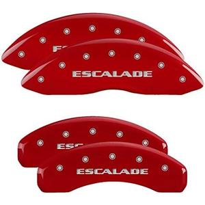 MGP Caliper Covers - Brake Caliper Covers 2021-2023 Cadillac Escalade 2023 Escalade ESV - Front and Rear Set - Red