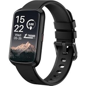 Fitness Tracker, Smart Watch for Women Men with 24/7 Heart Rate/Blood Pressure/Blood Oxygen Monitor,Sleep Tracker,Step & Calorie Counter, IP68 Waterproof Fitness Watches Compatible with Android&iPhone, Black