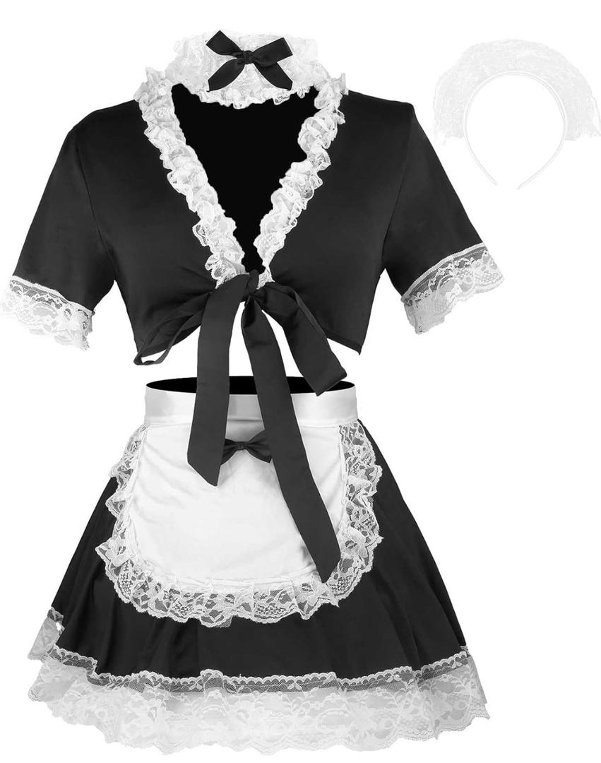 Maid Outfit Women's Exotic Costumes Perfect for Cosplay and Halloween Party Dress,small-medium