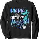 Mama of the Birthday Mermaid Family Matching Mom Daughter Sweatshirt, Size S