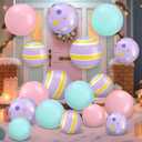 Jetec 12 Pcs 24 Inch 16 Inch Pastel Inflatable Christmas Balls Large PVC Macaroon Color Inflatable Ornaments Blow up Candy Ball Decorations for Xmas Tree Holiday Yard Lawn Porch Outdoor