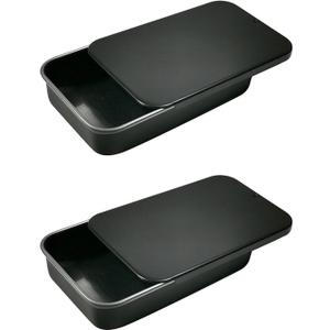 2Pack Dental Floss Portable Case,Dental Floss Dispenser,Storage 24 Picks Adult Floss in Box,Refillable Glide Floss,Portable Travel Floss Box for Travel(Black)