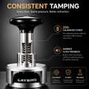 TriPress Espresso Tamper 58mm, Spring Loaded Coffee Tamper for 58mm Portafilter Baskets, 25lb Constant Pressure Self Leveling Tamper Tool, Zero-Residue Threaded Base