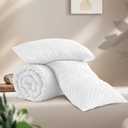 Andency White Super King Comforter, 3 Pieces Boho Bedding Set