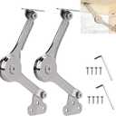 2 Pcs Heavy Duty Crate Soft Close Hinges, Lid Support Hinge Heavy Duty for Toy Boxes, Wooden Crates, Toy Boxes, Cabinet Doors, 34 lbs