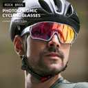 ROCKBROS Photochromic Sunglasses for Men Cycling Sunglasses Sports Bike Glasses, One Size