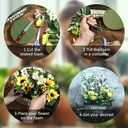 TAOPE 15 PCS Floral Foam, Green Block for Artificial Flowers, Round Wet & Dry Foam Bricks, Florist Foam for Flower Arrangements