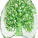 QFkris Crystal Tree of Life Decor Figurine for Home Decor, Office Desk, 3.7" Glass Tree of Life Paperweight for Positive Energy, Money, Good Luck Birthday Valentines Day Gifts for Women, Mom (Large)