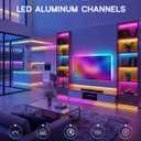 10Pack 3.3FT/1M LED Aluminum Channel V Shape with Milky White Cover Lens for 8/10mm LED Strip Lights,LED Diffuser Channel Even Glow for Living Room,Stairs, Kitchen, Cabinet