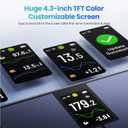 Smart Scale for Body Weight, 4.3" Color Display Digital Weight Scale, High Precision Wi-Fi Bathroom Scale with BMI, Body Fat, Muscle Mass, 20 Body Composition Scale Sync App, 400 lbs, Black