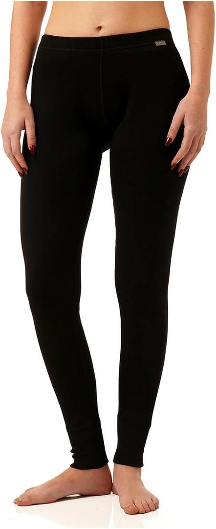 MERIWOOL Womens Base Layer 100% Merino Wool Heavyweight 400g Thermal Pants Leggings for Women (Medium, Black)