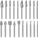 Honoson 20-Piece Wood Carving Tools Set - Includes HSS Engraving Drill Accessories & HSS Carbide Wood Milling Burrs - Universal Fitment for Rotary Tools, DIY Crafts