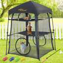 Extra Large Catio Outdoor Cat Enclosure,3 Tier Cat Tower Tent Weatherproof & Sunproof with 3 Doors, Foldable and Portable for Patio, Deck, Camping, Indoor & Outdoor, (Patented)