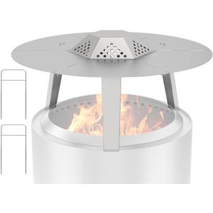 DcYourHome Heat Deflector for Solo Stove Bonfire 19.5" Accessories, for Solo Stove Bonfire 2.0 Heat Deflector with Carrying Handle, 304 Stainless Steel (19.5 inch)