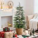 Artificial Norfolk Pine Christmas Tree - 3Ft Realistic Faux Christmas Tree for Home Indoor Outdoor Christmas Decorations