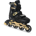 Nattork Kids Inline Skates Adjustable Light up Wheels Blades Roller for Boys Girls- TeenYouth Age 6-12 - Cool Racing Car Decorations Indoor Outdoor Birthday Gift for Son and Grandson, Size 1-4