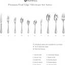 KEAWELL Pearl Edge 4-Piece Premium Fork Set, 18/10 Stainless Steel, Fine Silverware with Mirror Finish, Dishwasher Safe (4, 8" Dinner Forks)