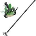 Stirrup Hoe and Cultivator Garden Tool Heavy Duty, Scuffle Loop Hula Action Hoe Weeding Gardening Hand Tools for Women Kids Men, Metal Weeder Scraper Garden Hoe Rake Weed Puller Long Handle 32-62 inch