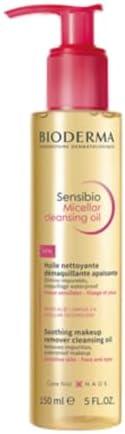 Bioderma Sensibio Micellar Cleansing Oil, 1st Ecobiological Micellar Formula Gentle Face Cleanser That Deeply Cleanses, Soothes & Nourishes Skin with Oil-to-Milk Texture, Fragrance-Free, 5 Fl Oz