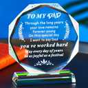 Dad Gifts From Daughter Desktop Decor - Meaningful Birthday, Christmas, Valentines, Thanksgiving, Retirement Present for Father, Step Bonus Dad Daddy Papa Keepsake Plaque for Desk Decor