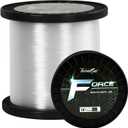 Force Monofilament Fishing Line, Heavy Duty Strong Mono Fishing Wire, Clear Nylon Leader Line (0.38mm/20lb/300yd)