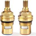 Brass Ceramic Faucet Cartridges, Replacement for 9.13145 &9.13146, FR9145&FR9146, Compatible with Perrin & Rowe Athenian, Franke Triflow, Carron Phoenix Tripure Kitchen Bathroom Shower Taps