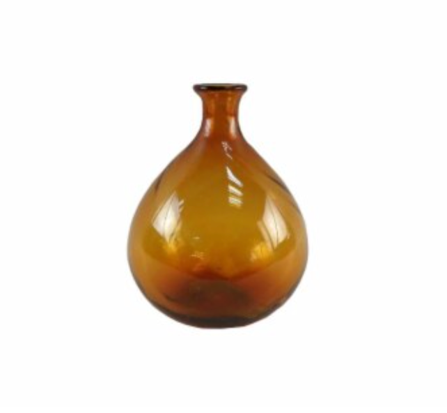 10 Inch Glass Transparent Vase Orange Nordic Flower Bottles for Wedding Living Room Home Decoration