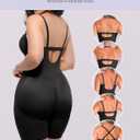SHAPELLX Wedding Dresses Shapewear for Women Strapless Bodysuits Tummy Control Body Shaper Butt Lifting Shapewear (Black, L)