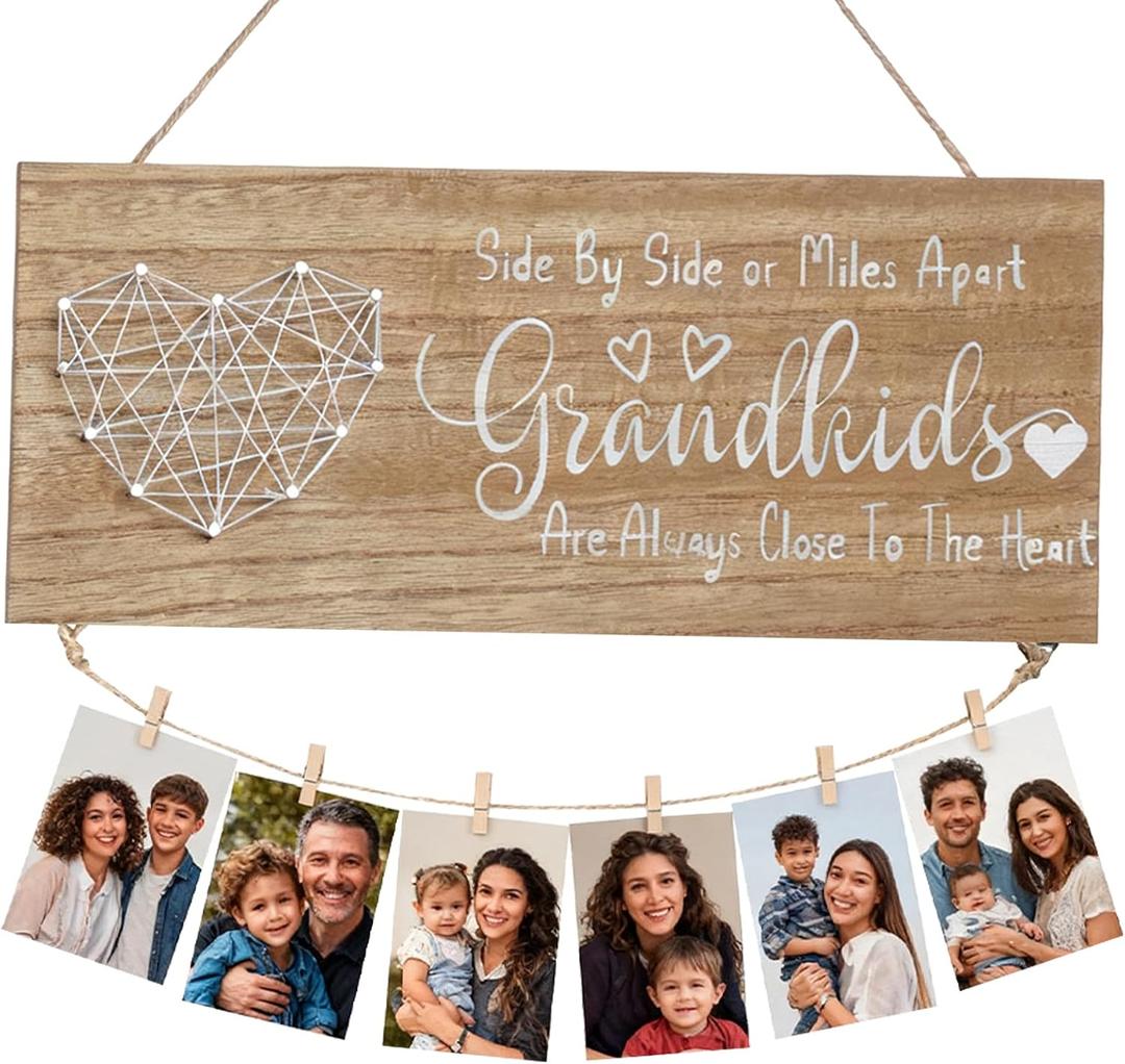 Grandma Gifts Picture Frame Grandkids Photo Holder for Grandmother from Granddaughter Grandson Christmas Nana Gift for Thanksgiving