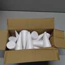Bright Creations Foam Cones for Crafts - 2 x 4 in, White, 24 Pack - Cone Shapes for DIY Gnome Projects & Floral Foam Arrangements