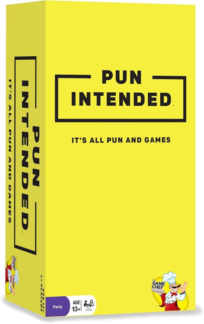 Pun Intended Party Game for Pun Lovers - Hilarious Game Night Card Game for Friends & Family