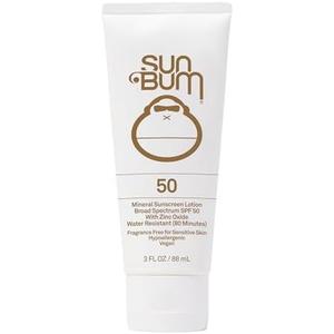 Sun Bum Mineral SPF 50 Sunscreen Body Lotion - Broad Spectrum Moisturizing Sunscreen with Vitamin E - Vegan and Hawaii 104 Act Compliant (Made without Octinoxate & Oxybenzone) - Travel Size - 3 oz Exp 2026/11